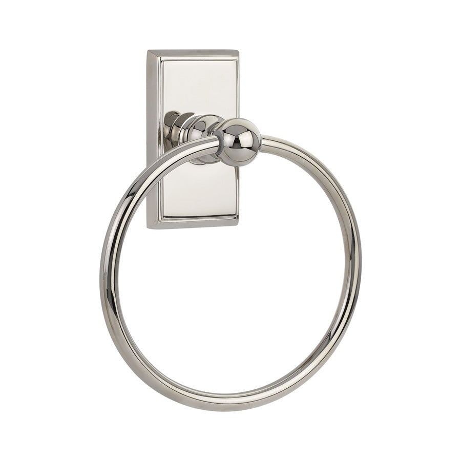 Emtek American Classic Traditional Brass Round 6-5/16 in Bath Towel Ring