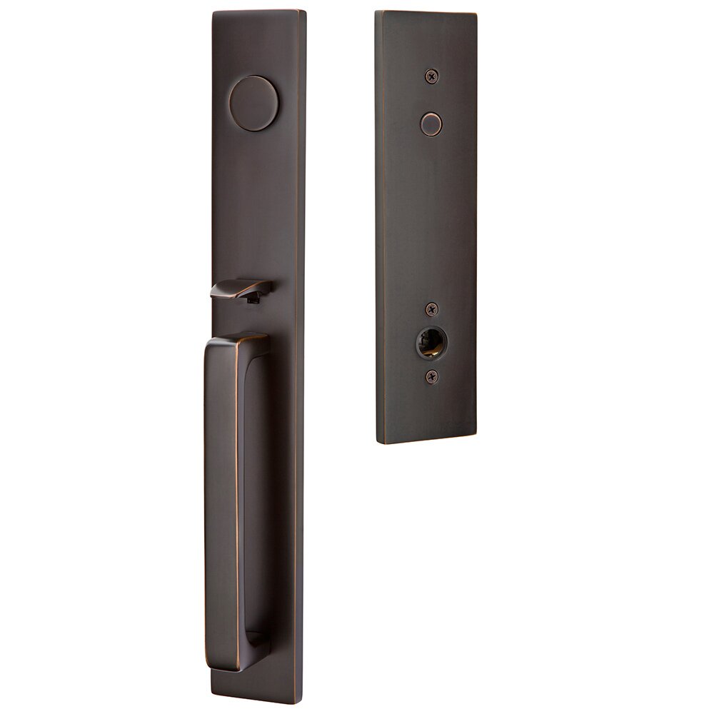 Emtek Contemporary Lausanne Entry Handleset with Dummy Cylinder and Knob