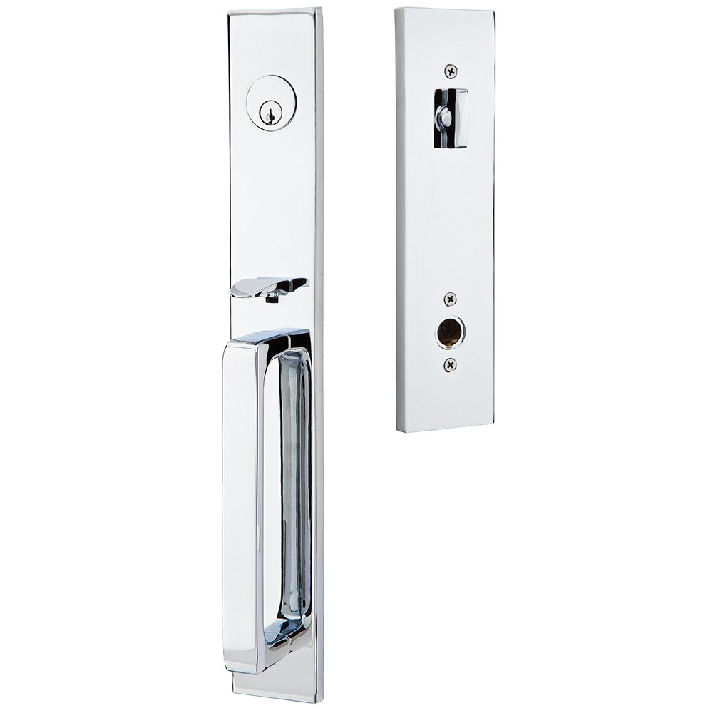 Emtek Contemporary Lausanne Entry Handleset with Single Cylinder and Knob