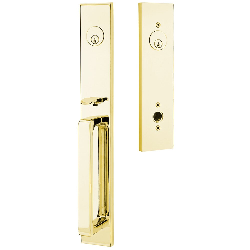 Emtek Contemporary Lausanne Entry Handleset with Double Cylinder and Knob