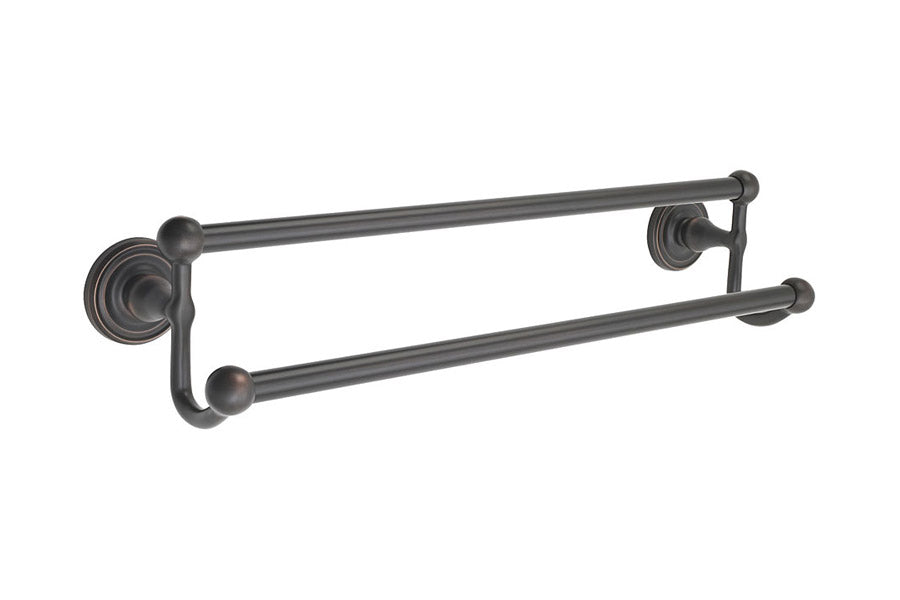 Emtek American Classic Traditional Brass Bath Double Towel Bar