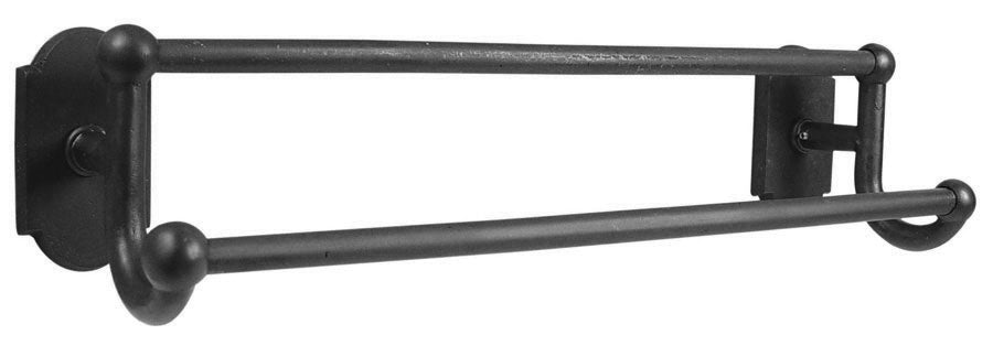 Emtek Rustic Sandcast Bronze Bath Double Towel Bar