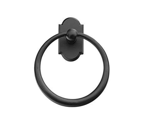 Emtek Rustic Sandcast Bronze 6-5/16 Inch Bath Towel Ring