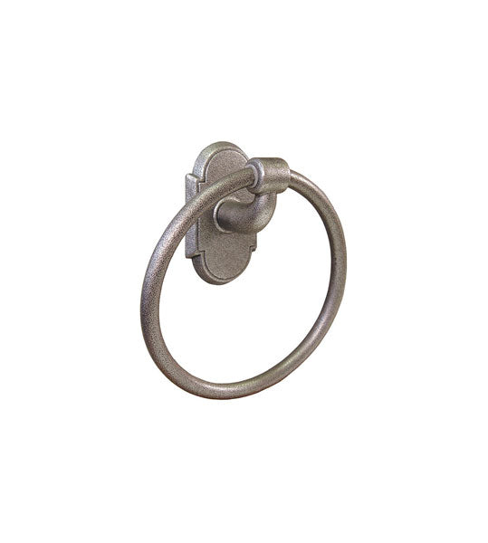 Emtek Rustic Wrought Steel 6-5/16 Inch Bath Towel Ring