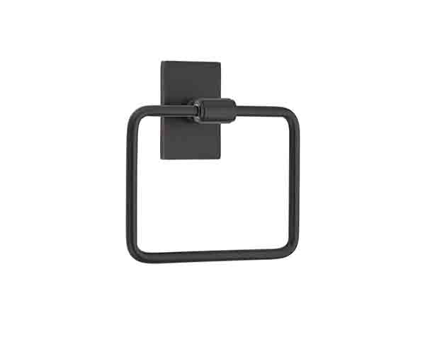 Emtek American Classic Transitional Brass Square Bath Towel Ring