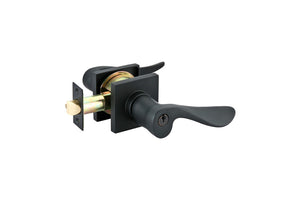 Emtek Contemporary Luzern Keyed Entry Door Lever with Square Rosette