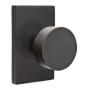 Emtek Contemporary Round Keyed Entry Door Knob with Rectangular Rosette