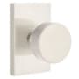 Emtek Contemporary Round Keyed Entry Door Knob with Rectangular Rosette