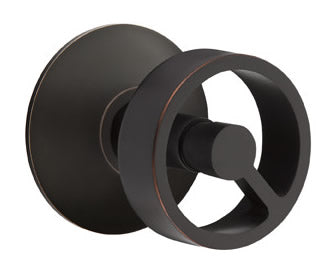 Emtek Contemporary Spoke Interior Door Knob with Modern Rosette